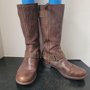 UGG Damien Rylie Collection Leather Buckle Moto Boots